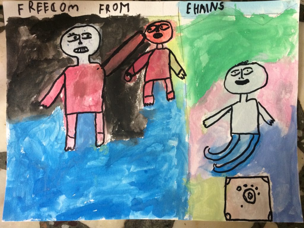 A painting by a child from India